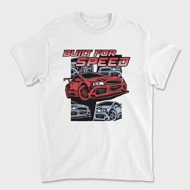 Унисекс Мъжка Тениска, Built for Speed Gtr Red