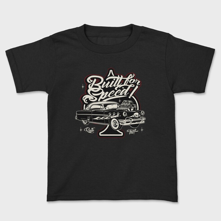 Built for Speed Hotrod Old, Kids' T-Shirt