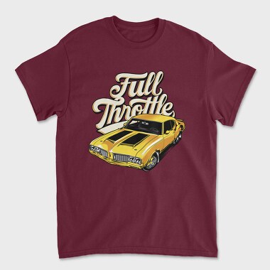 Full Throttle Old Card, Unisex Men's T-Shirt