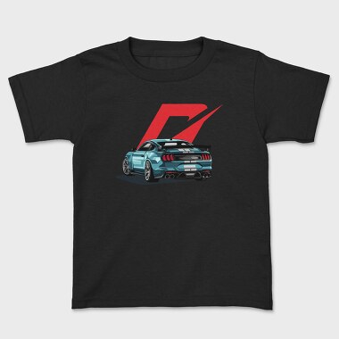 Green Mustang, Kids' T-Shirt