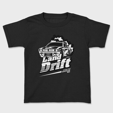 Land Drift Black and White, Kids' T-Shirt