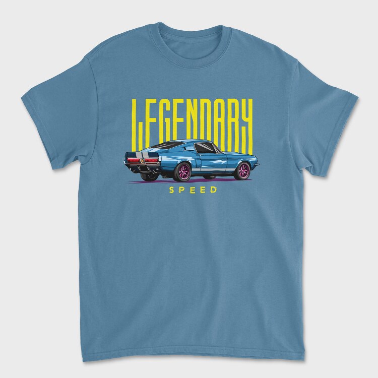 Legendary Speed Mustang, Унисекс Мъжка Тениска