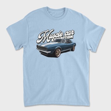 Muscle Blue Car, Unisex Men's T-Shirt