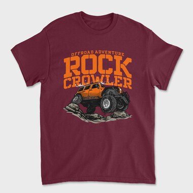 Offroad Adventure Rock Crowler Jeep, Unisex Men's T-Shirt