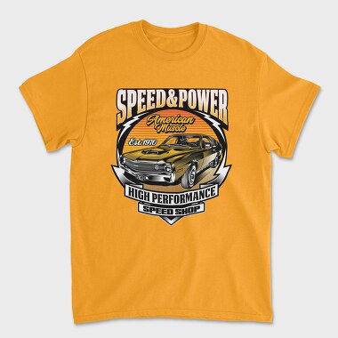 Speed and Power American Muscle 1970, Unisex Men's T-Shirt