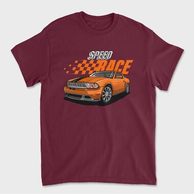 Унисекс Мъжка Тениска, Speed Race Mustang