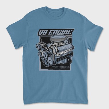 Unisex Men's T-Shirt, V8 Engine