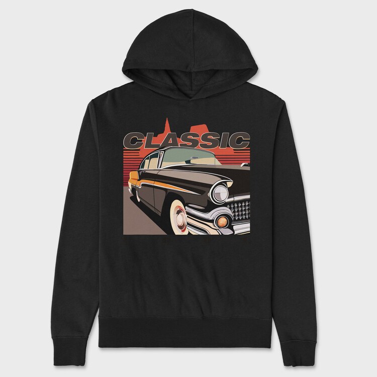 60S Classic Car Classic Cool, Unisex Men's Hoodie