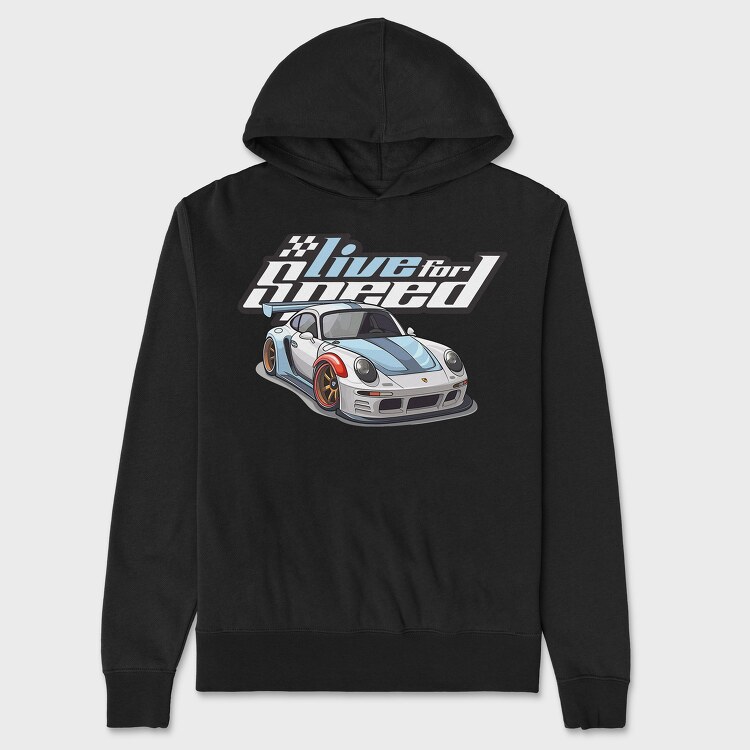 Live for Speed Porsche, Unisex Men's Hoodie