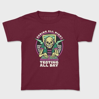 Skeleton Coding, Kids' T-Shirt