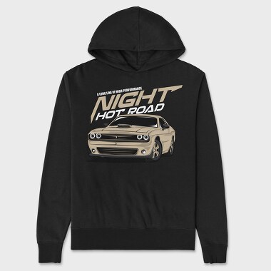 Night Hot Road Mustang, Unisex Men's Hoodie