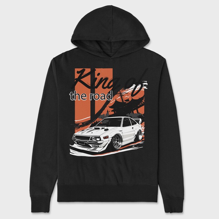 King Car Jdm Japan Smoke, Унисекс Мъжко Суичър