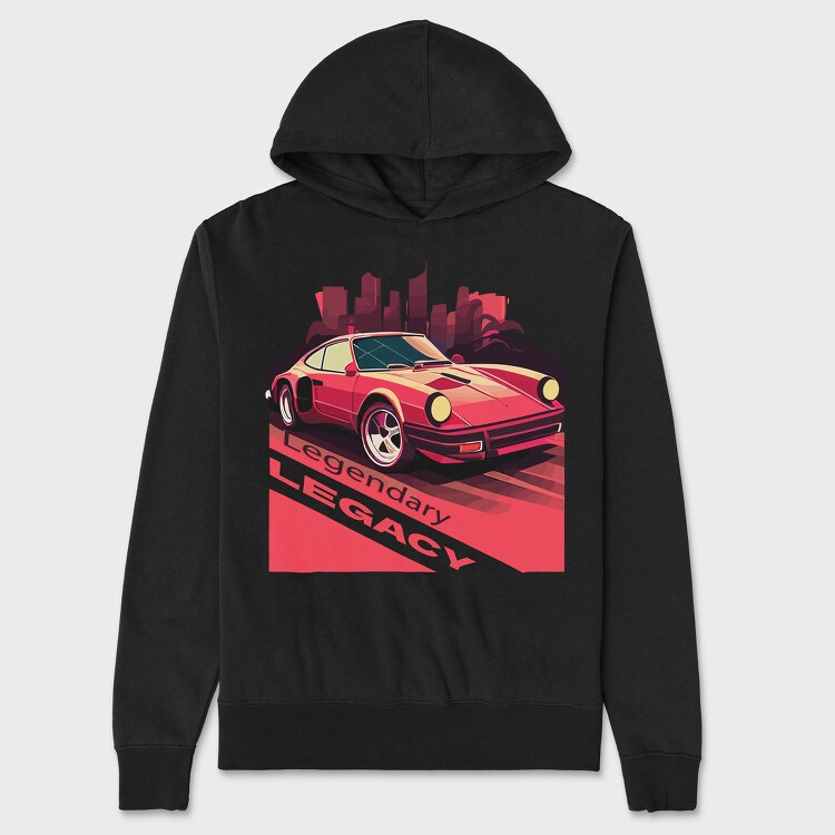 Legendary Legacy Classic Sports Car Vaporwave, Унисекс Мъжко Суичър