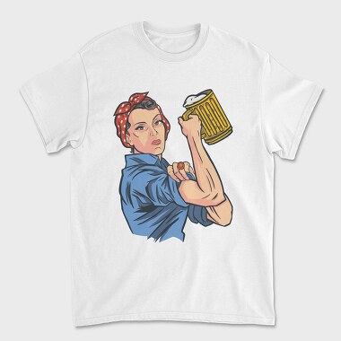 Beer Woman, Unisex Men's T-Shirt