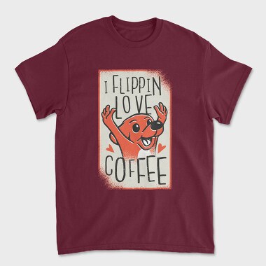 Dog Coffee, Unisex Men's T-Shirt