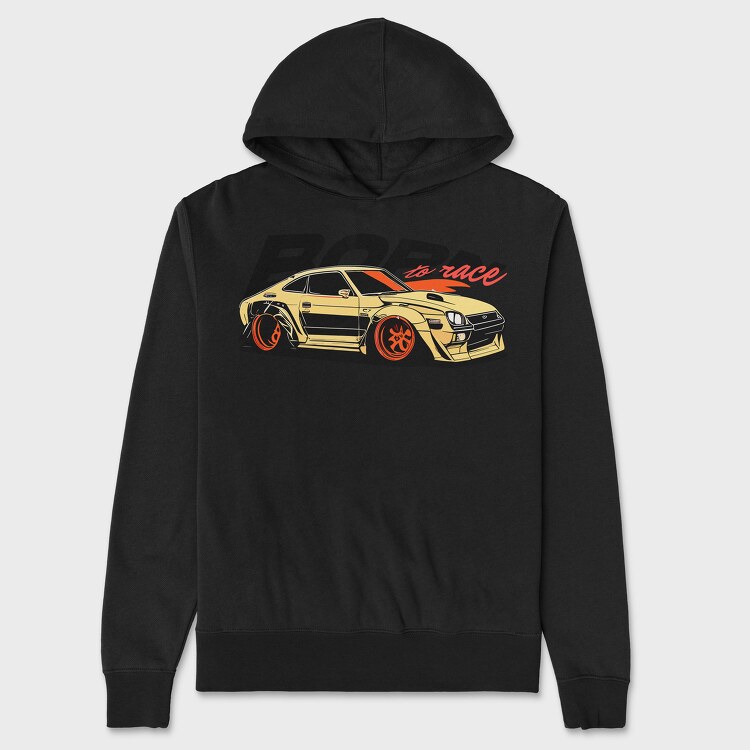 Supercar Racing Car Born to Race, Unisex Men's Hoodie