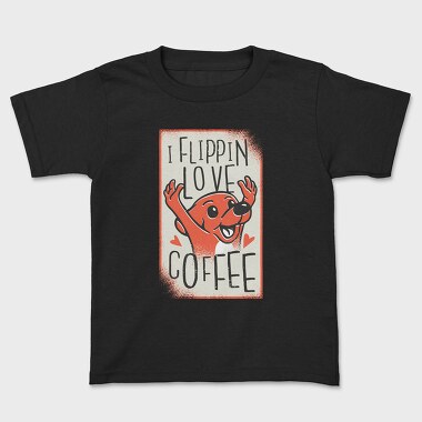 Dog Coffee, Kids' T-Shirt