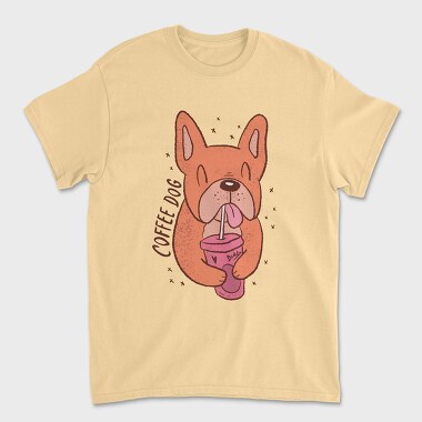 Coffee Dog, Unisex Men's T-Shirt