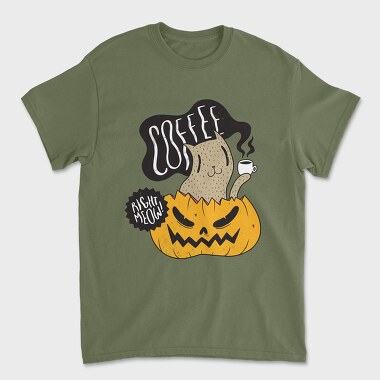 Coffee Right Meow, Unisex Men's T-Shirt