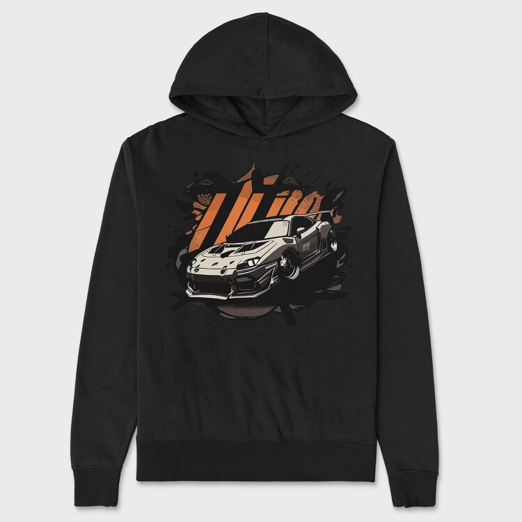 Luxury Sports Car Shadow, Unisex Men's Hoodie