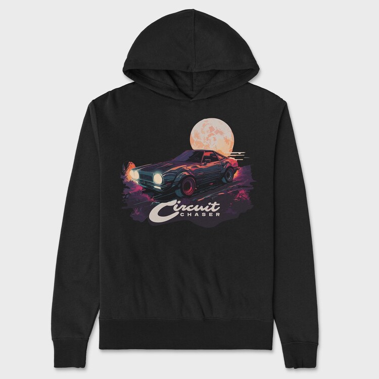 Circuit Chaser Iconic Japanese Car Vaporwave, Unisex Men's Hoodie