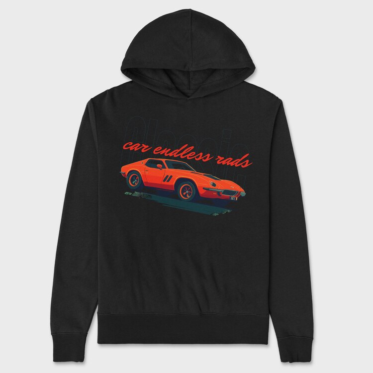 Muscle Classic Vintage Car Flat, Унисекс Мъжко Суичър
