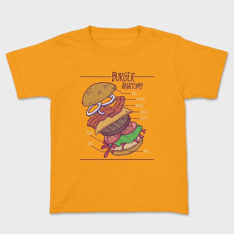 Burger Anatomy, Kids' T-Shirt