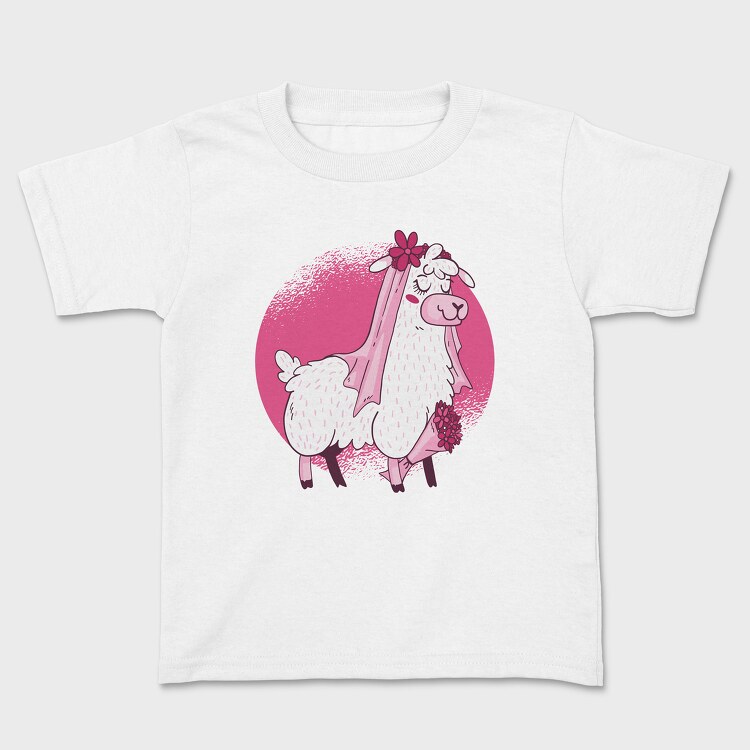 Llama Bride, Kids' T-Shirt