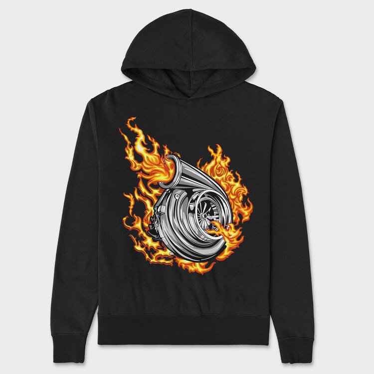 Turbo Flame, Unisex Men's Hoodie