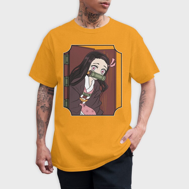 Retro Classic Car Greenish Landscape, Unisex Men's T-Shirt