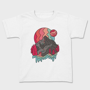 Mountain Rainbow Planets, Kids' T-Shirt