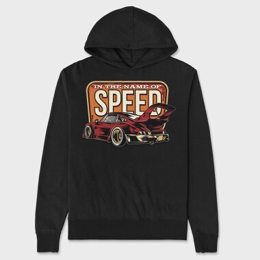 In the Name of Speed Porsche, Unisex Men's Hoodie