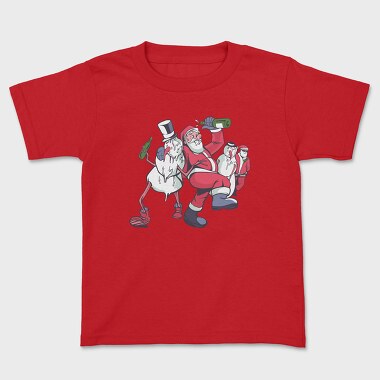Snowmen Santa Drunk, Kids' T-Shirt