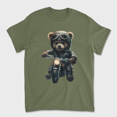 Biker Teddy Bear, Unisex Men's T-Shirt