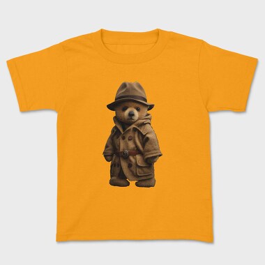 Kids' T-Shirt, Detective Teddy