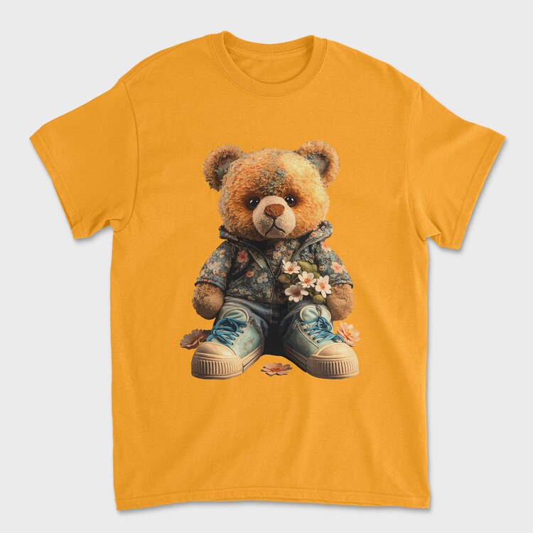 Floral Teddy, Unisex Men's T-Shirt