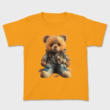 Floral Teddy, Kids' T-Shirt