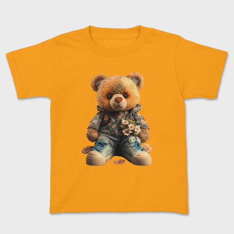 Floral Teddy, Kids' T-Shirt