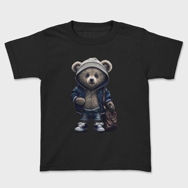 Kids' T-Shirt, School Teddy Bear