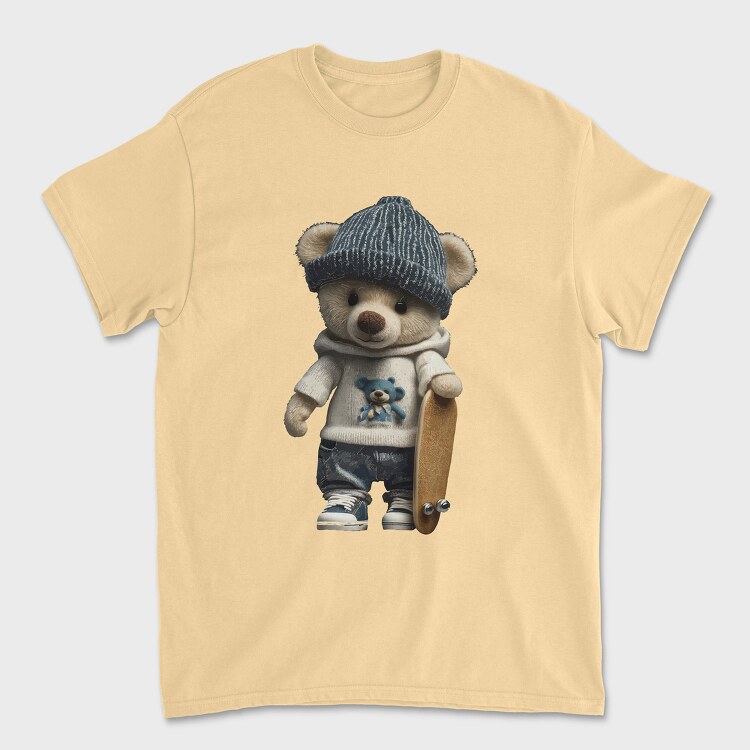 Skate Teddy Bear, Унисекс Мъжка Тениска