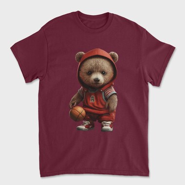 Teddy Bear Basketball, Unisex Men's T-Shirt