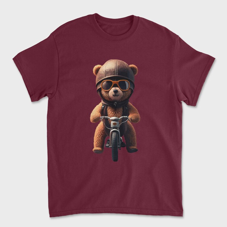 Teddy Bear Bike, Unisex Men's T-Shirt