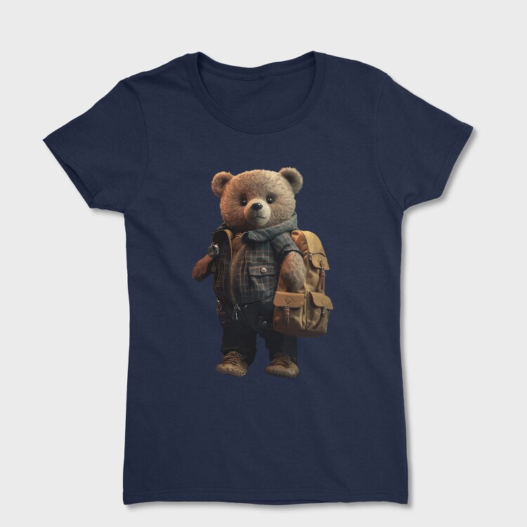 Teddy With Backpak, Women's T-Shirt