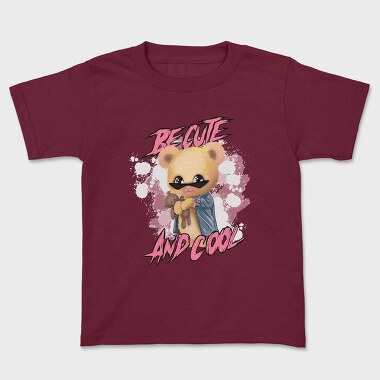 Be Cute and Cool Bear, Kids' T-Shirt