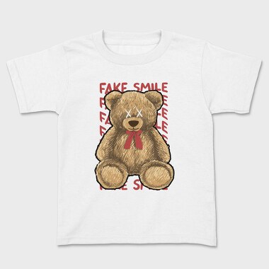 Fake Smile Bear, Kids' T-Shirt