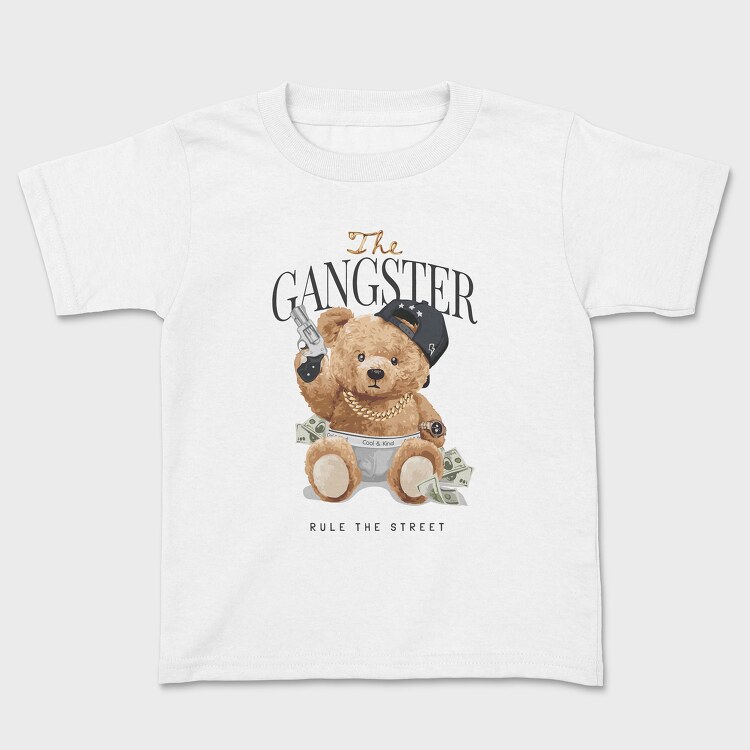 Gangster Bear, Kids' T-Shirt