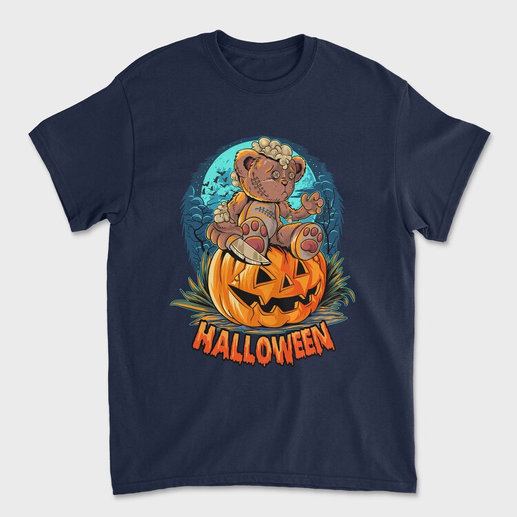 Halloween Teddy Bear, Унисекс Мъжка Тениска