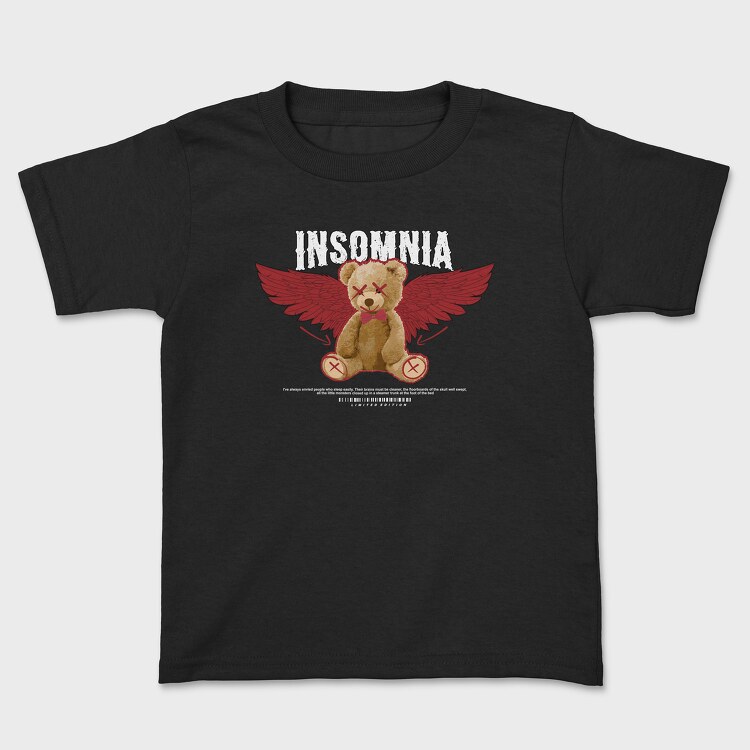Insomnia Bear, Kids' T-Shirt