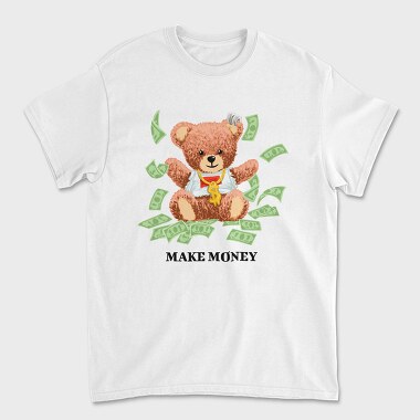 Unisex Men's T-Shirt, Make Money Bear