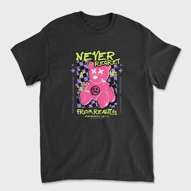 Never Regret Bear, Unisex Men's T-Shirt